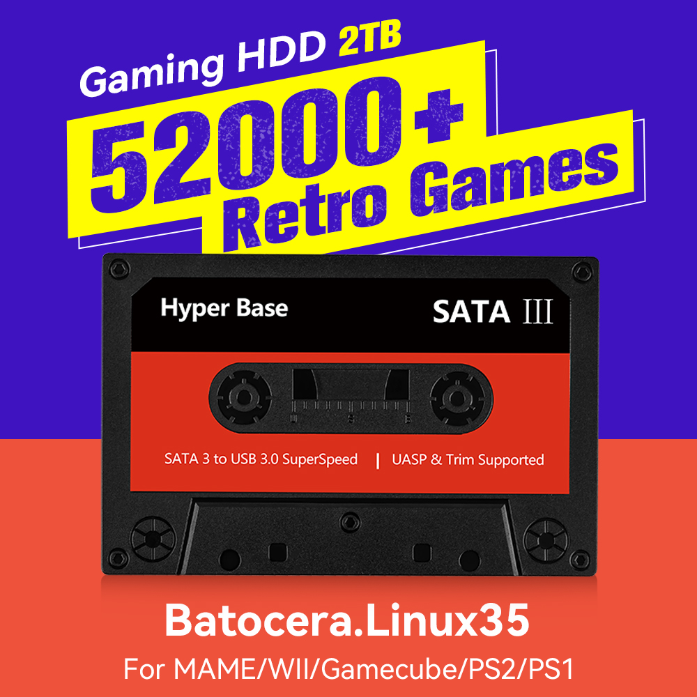 Retro Gaming Batocera - Batocera 500GB/2TB 레트로 게임 콘솔(52000개 이상의