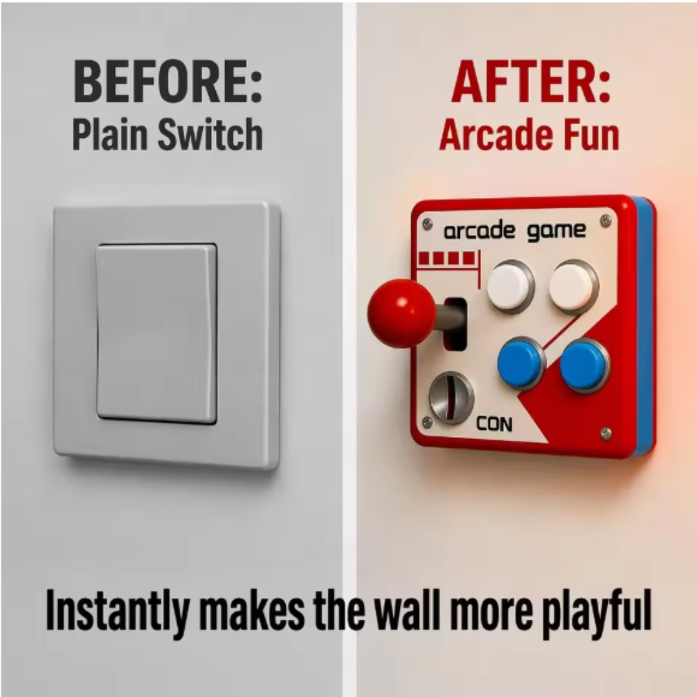 Retro Gaming Gifts - 레트로 아케이드 조이스틱 스위치 플레이트 커버,