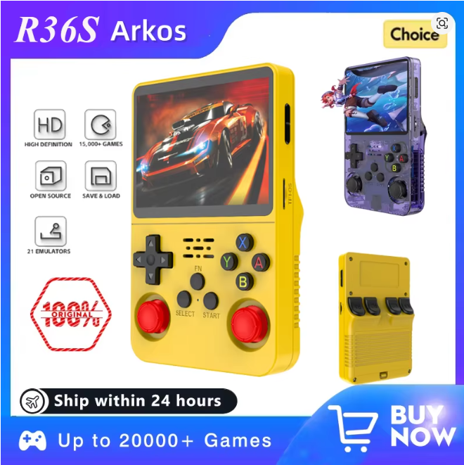 Retro Gaming R36S - 오리지널 아르코스 R36S 레트로 게임 콘솔