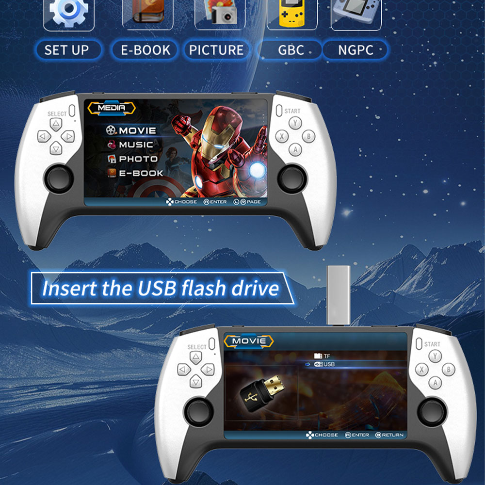 2026 새로운 SF3500 5인치 휴대용 게임 콘솔  - Retro Gaming Download 리뷰 및 가격