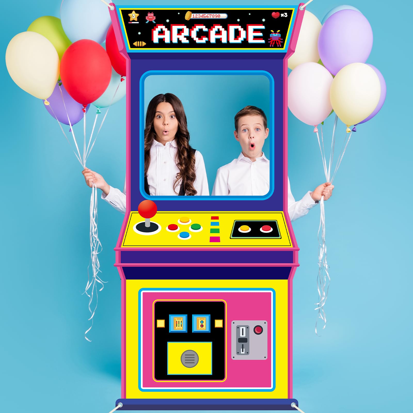 레트로 비디오 게임 패브릭 아케이드 게임 사진 배경 네 - Retro Gaming Event 리뷰 및 가격
