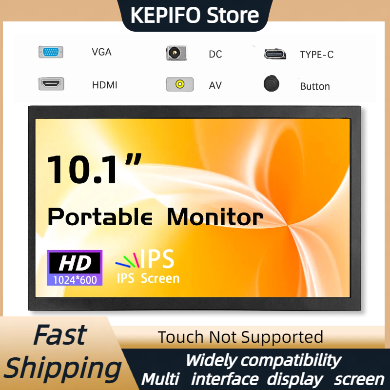 10 인치 휴대용 모니터 1024x600 IPS LCD - Retro Gaming Monitor 리뷰 및 가격