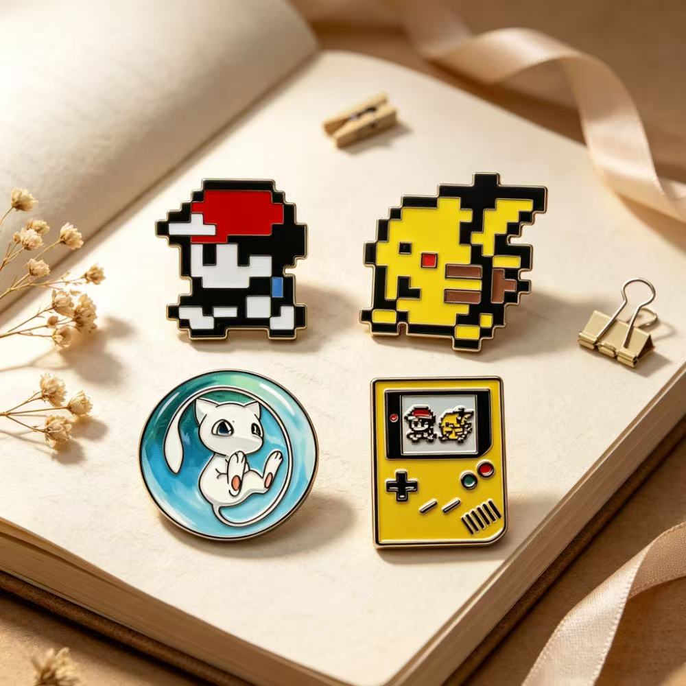 4개 세트 레트로 게임 비트 픽셀 에나멜 핀 귀여운 만 - Retro Gaming Pokemon 리뷰 및 가격