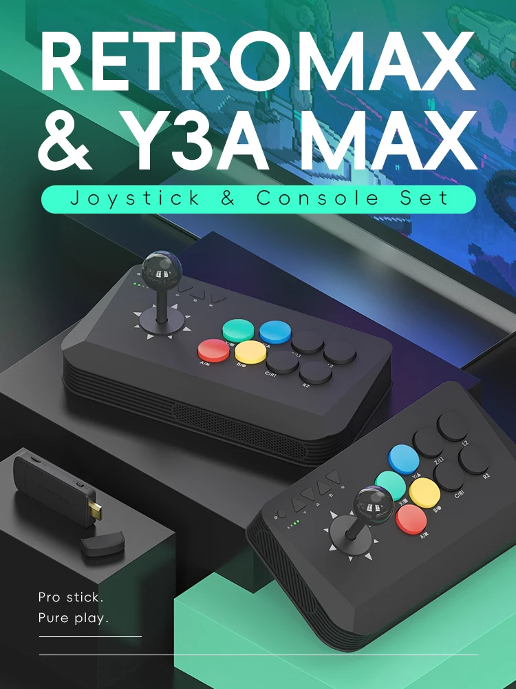무선 Y3A 맥스 아케이드 스틱 파이트 조이스틱 PC  - Retro Gaming Download 리뷰 및 가격